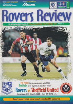 Tranmere Rovers v Sheffield United Match Programme 1999-03-13